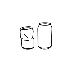 vector illustration of canned drink