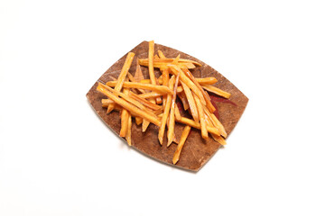 白背景の菓子皿にのせた芋ケンピ