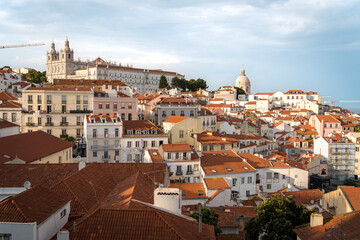 Panoramic view of Alfama, Lisbon