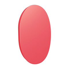 3D pink alphabet letter i for education and text concept