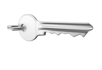 Gold key with silver ring for locking lock and keep your private in safe. 3D illustration