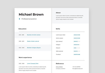 Minimal Resume Layout