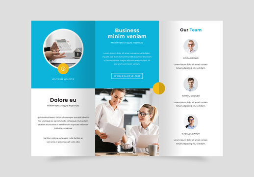 Minimal Trifold Brochure with Bright and Bold Colors