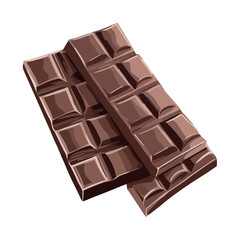 Dark chocolate bar, broken slice, indulgent snack