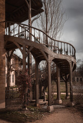 The rustic buildings, with wooden spiral staircase and with an aesthetic architecture, from Queen beautiful Hamlet. The place became a private retreat for Marie Antoinette.