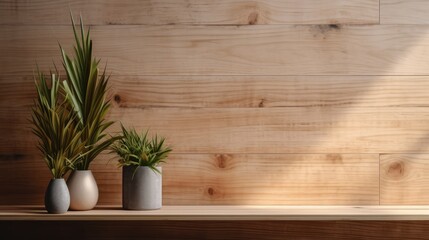 Indoor wood panel product showcase