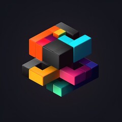 Obraz premium Rectangular icon logo material