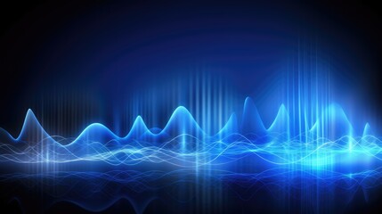 Fototapeta premium Blue Wave Technology Information Background