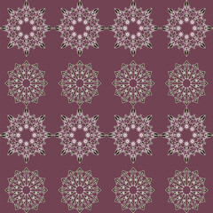 Pattern with flowers, figures, hochzeit, symmetrical vector illustration