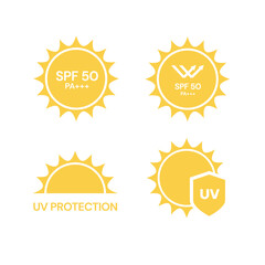 UV protection on white background,bubble shield. Solar protection screen from UV rays