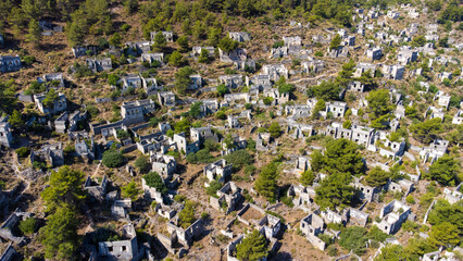 Aerial view of Kayakoy village in Fethiye district. - Powered by Adobe