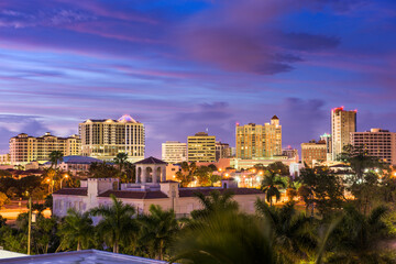 Naklejka premium Sarasota, Florida, USA downtown skyline.