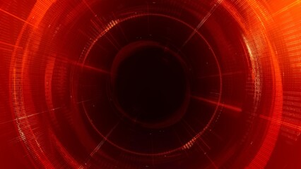 Futuristic Red and White Artificial Intelligence Dashboard Design Background. Concept 3D illustration for abstract geometric dark cyber HUD backplates or digital festival event and vj backdrop.