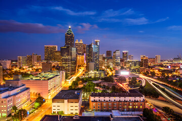 Fototapeta na wymiar Atlanta, Georgia, USA downtown city skyline.