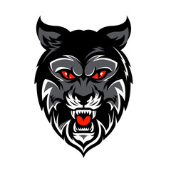 Wolf head icon mascot