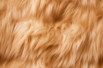 Fototapeta premium Tan Long Pile Wavy Fur Seamless Peach Beige Plush Texture Pattern