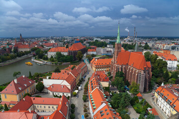 Fototapeta na wymiar Image of Wroclaw, Poland during summer day.