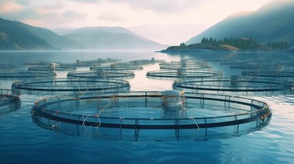 seafood farm .Neural network AI generated.