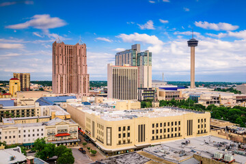San Antonio, Texas, USA downtown skyline.