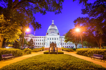 Mississippi State Capitol in Jackson, Mississippi, USA.
