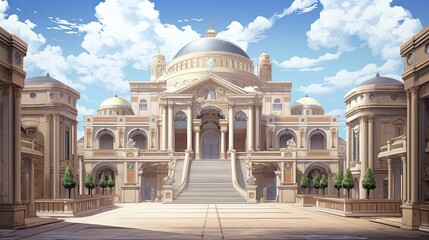 Church of st peter and st paul cathedral. AI generated art illustration.