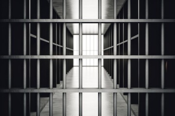 Prison bars. Background for crime news. AI generated, human enhanced
