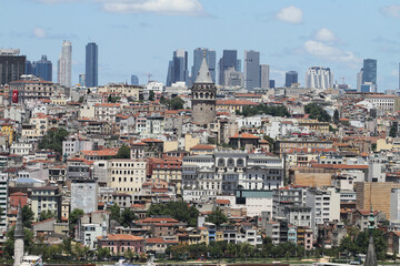 Obraz premium Galata and Karakoy district in Istanbul city, Turkey