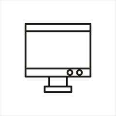 pc vector icon line templatepc vector icon line template