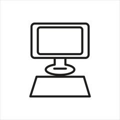 pc vector icon line templatepc vector icon line template