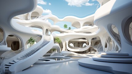 Traffic on the highway. AI generated art illustration.