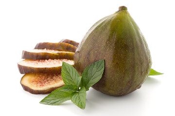 Fruits figs on white background