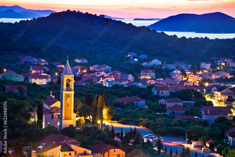 Wall mural town of murter evening view, dalmatia, croatia