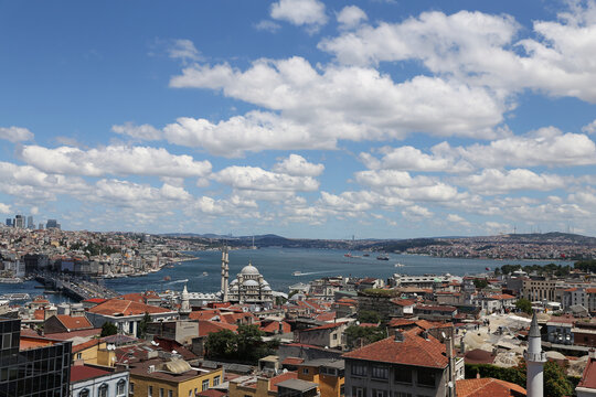 Bosphorus Strait and Istanbul City in Turkey