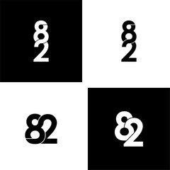 82 typography letter monogram logo design set