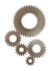 Gears concept background on a white background