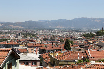 Fototapeta na wymiar General view of Bursa city in Turkey