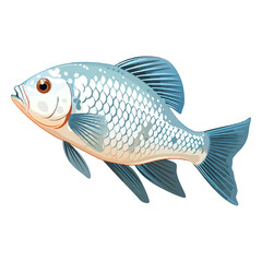 Serene Swimmer: Stunning Illustration of Pearl Gourami Fish