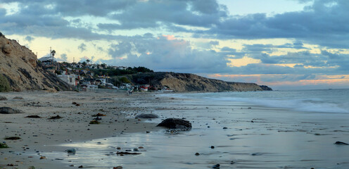 Cottages along Crystal Cove Beach, on the Newport Beach and Laguna Beach line in Southern...