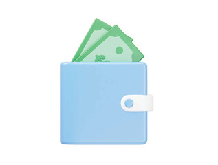 3d rendering wallet icon illustration transparent