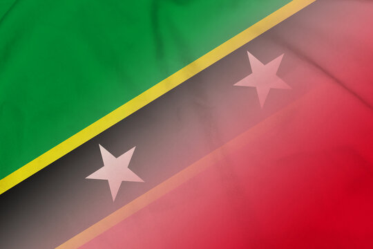 Saint Kitts and Nevis and Samoa political flag transborder contract WSM KNA