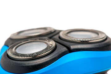 electric razor close up on a white background