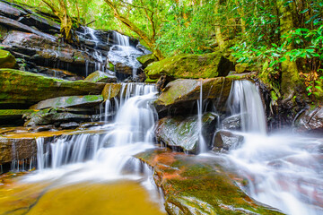 A cascading waterfall in a south east Australian national park.