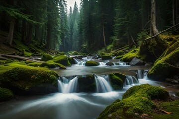 Obraz premium waterfall in the forest