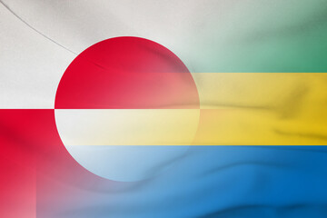Greenland and Gabon national flag transborder negotiation GAB GRL