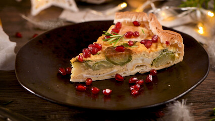 Homemade vegetable quiche