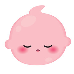 Isolated colored cute sleepy baby emoji icon Vector