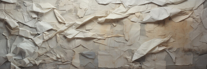 Crumpled dirty paper texture for the background. Generative ai.