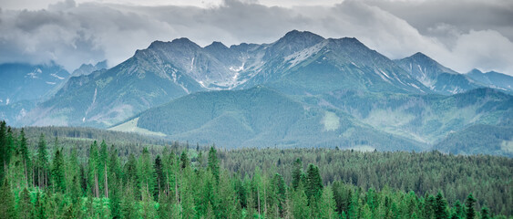 Beautiful mountains landscape in Carpathian. Poland. Tartry