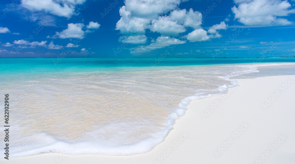 Sticker Tropical beach in Cayo Largo Paraiso beach. Cuba