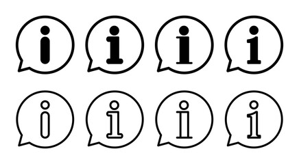 Info sign icon set illustration. about us sign and symbol. Faq icon